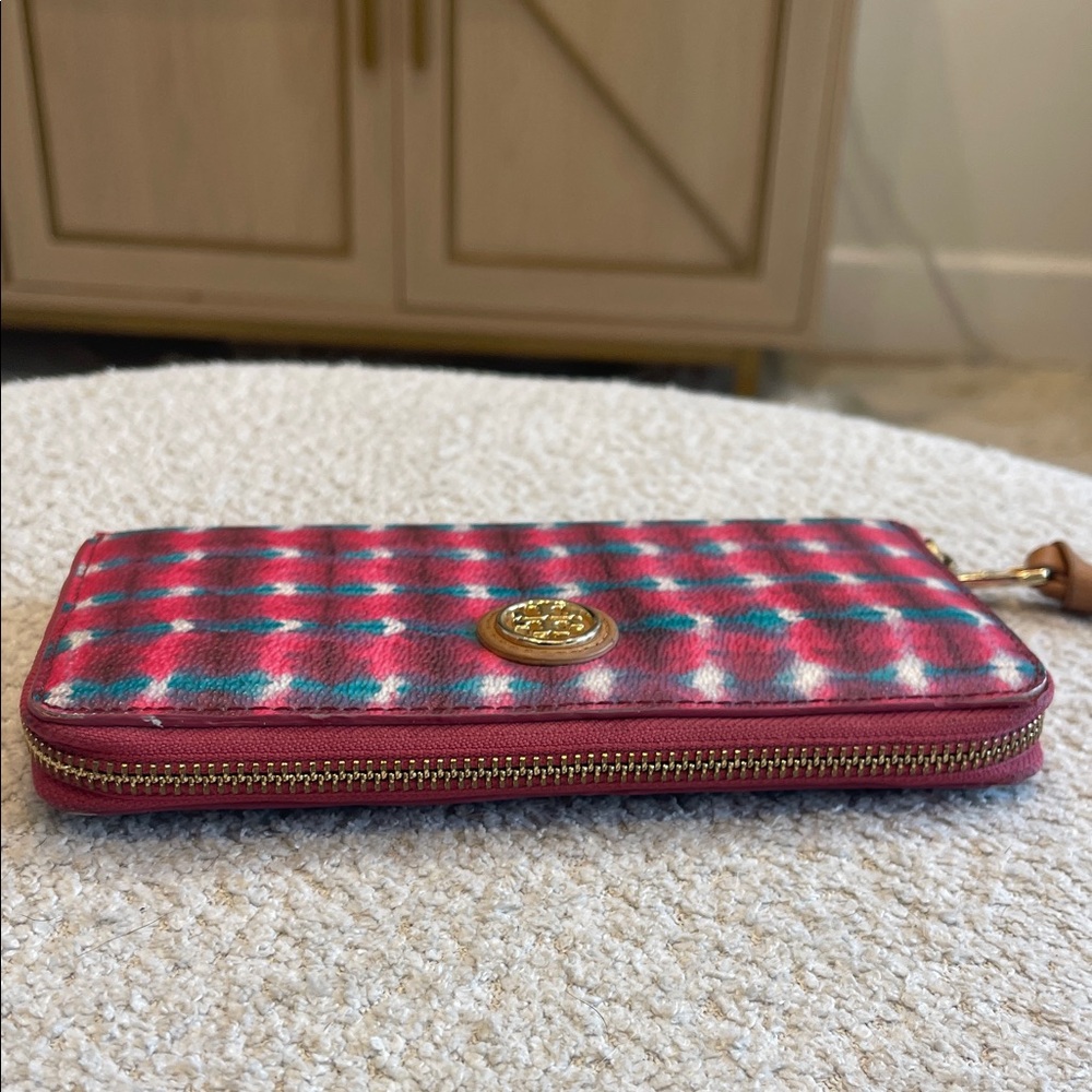 Tory Burch Colorful Checkered Wallet - Picture 3 of 6